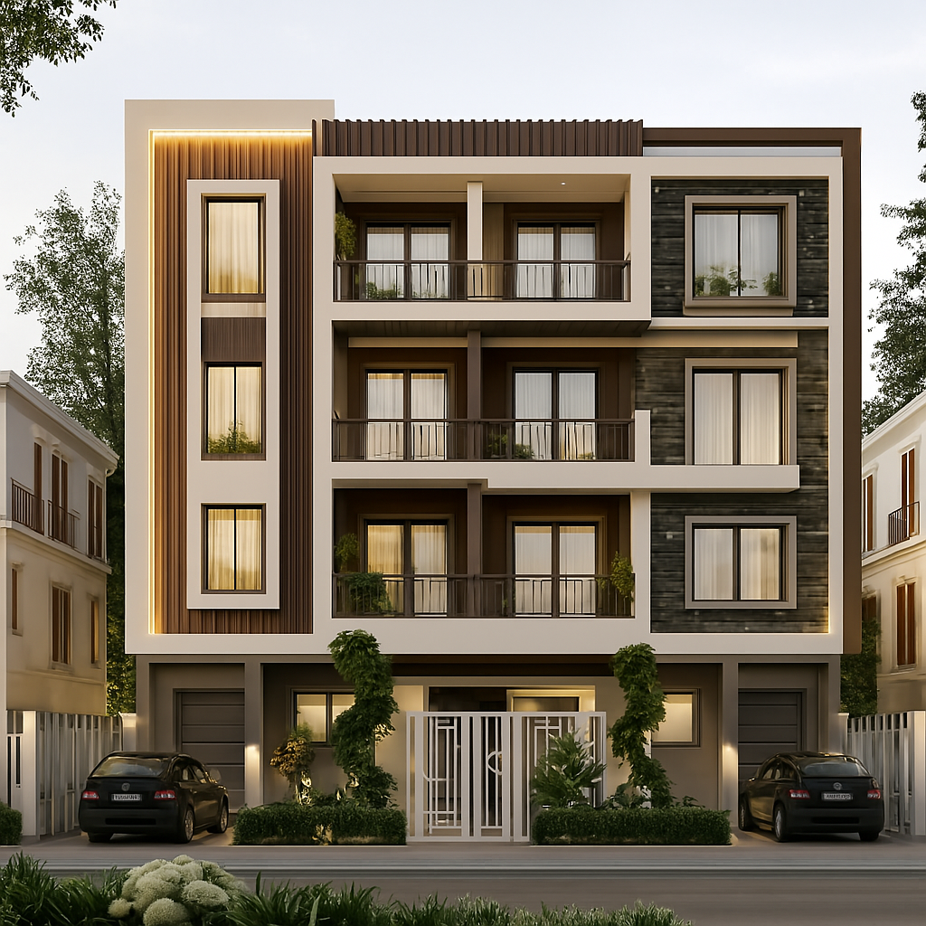 واجهة مشروع F-155 وF-156 في بيت الوطن – التجمع الخامس